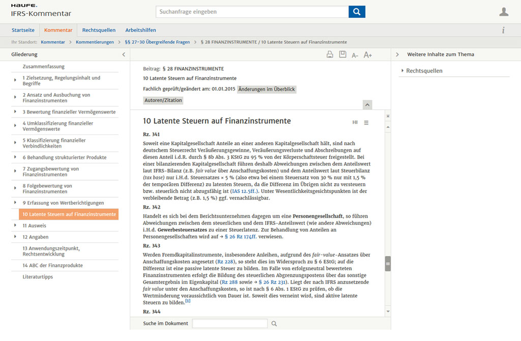 Haufe IFRS Kommentar Online: Der Standard bei IFRS-Anwendern
