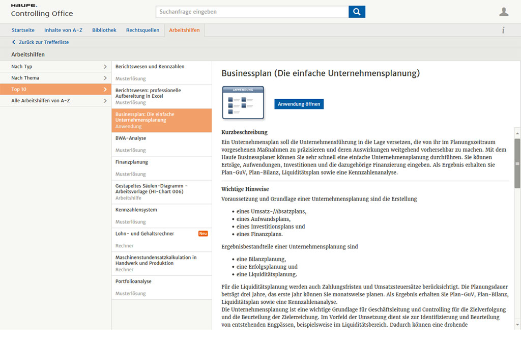 Haufe Controlling Office: Zuverlässig kalkulieren, planen und steuern