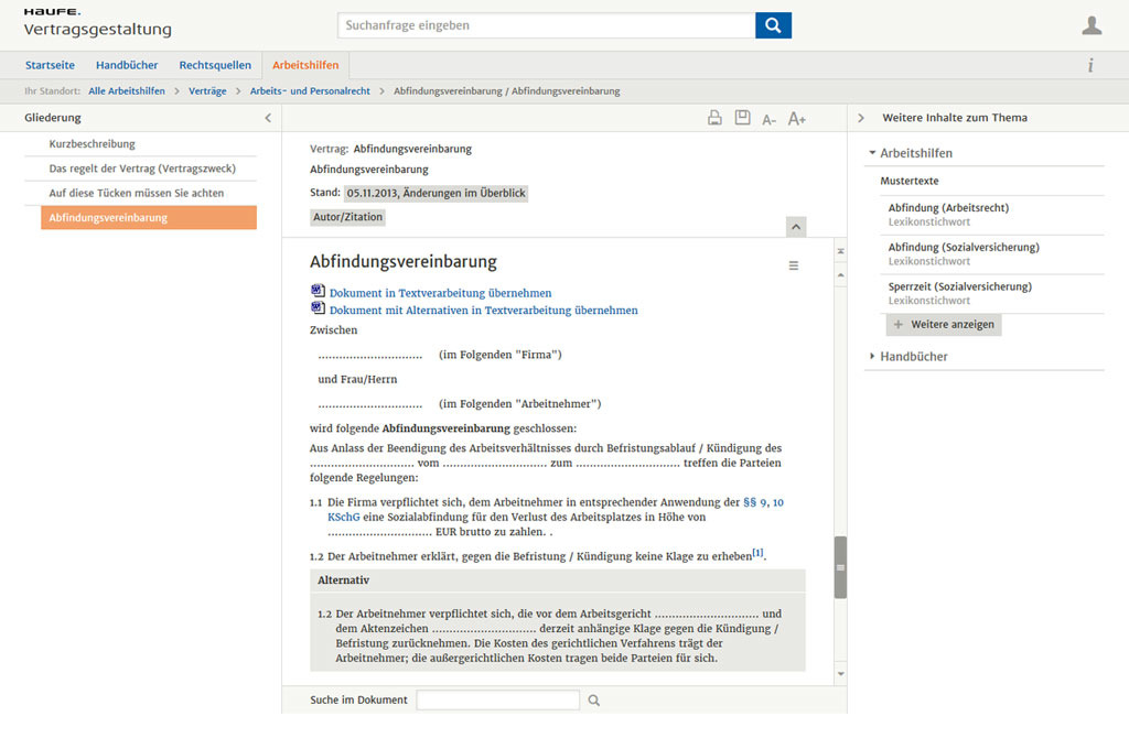 Haufe Vertragsgestaltung: Vertragsbeziehungen einfach, schnell und rechtssicher gestalten