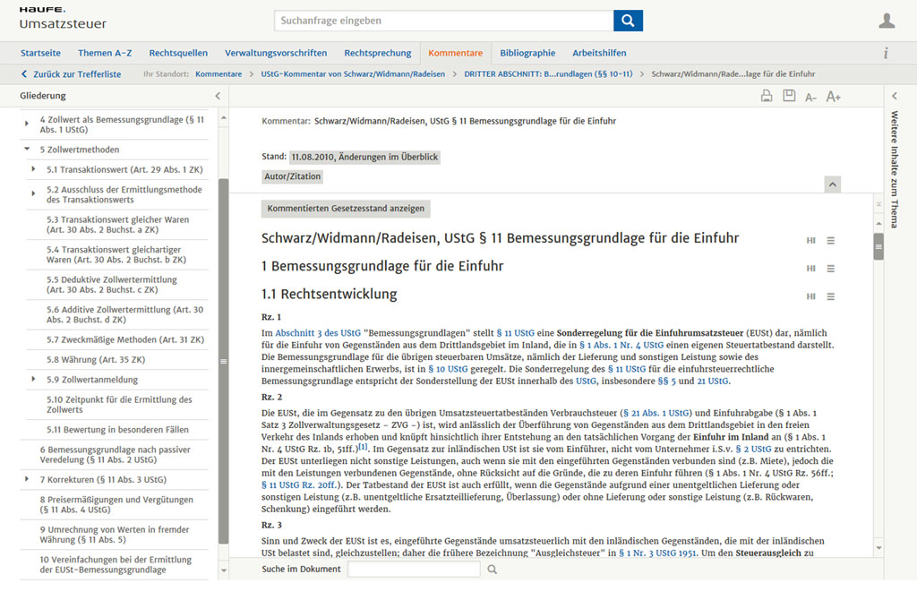 Haufe Umsatzsteuer: Beim Thema Umsatzsteuer immer topaktuell informiert!