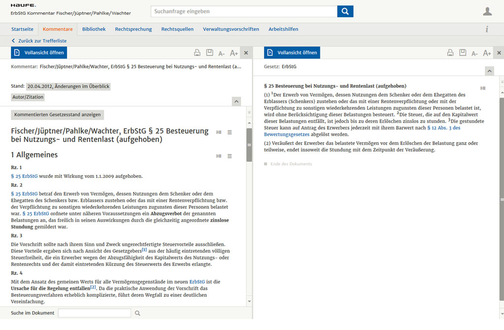 Erbschaftsteuergesetz (ErbStG) Kommentar Online: Komplettes Praxiswissen zur Erbschaftsteuer und Schenkungsteuer mit Bewertungsrecht