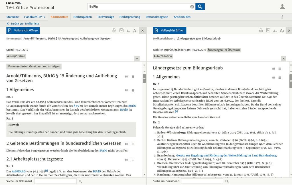 Haufe TV-L Office Professional: Inklusive aller Infos zur neuen Entgeltordnung der Länder.