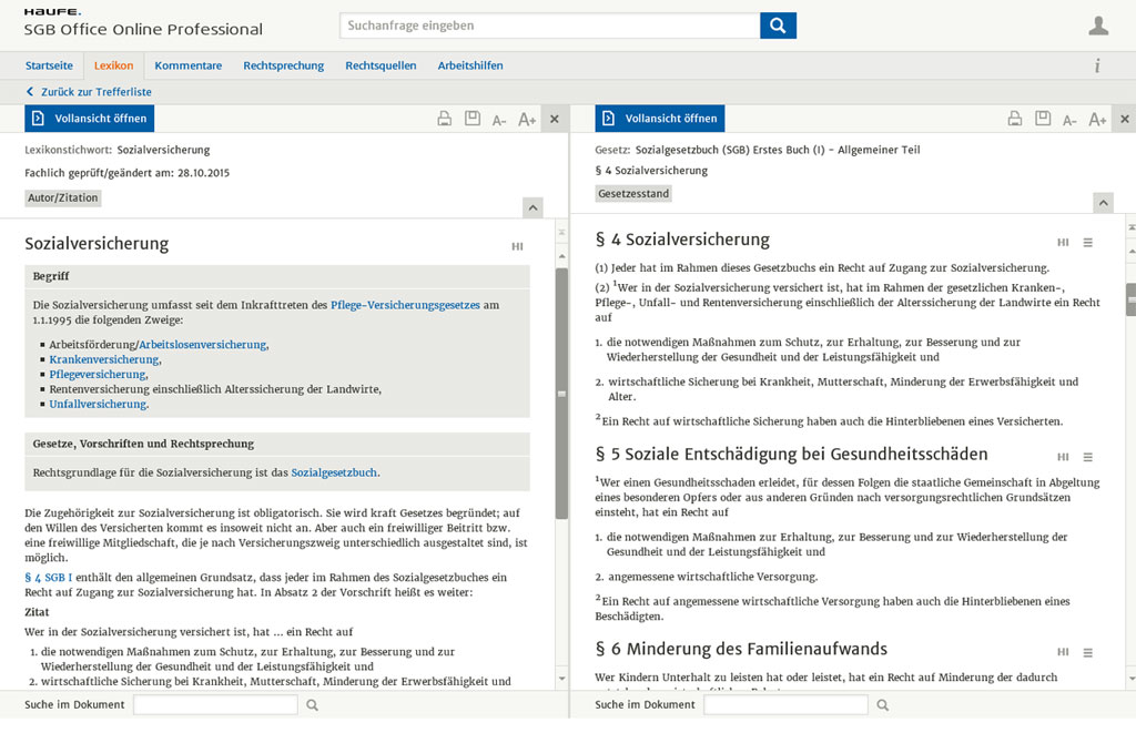 Haufe SGB Office Professional: Der elektronische Gesamtkommentar zum Sozialgesetzbuch mit praktischen Arbeitshilfen und Online-Weiterbildung