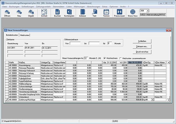 Hausverwaltungs-Management 2013: Das Software-System für große Verwalterfirmen. Mit flexiblen Buchführungsfunktionen.
