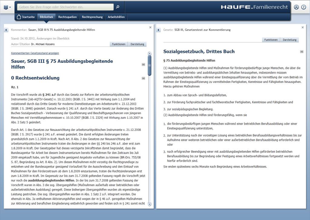 Haufe Familienrecht: Fachbibliothek, Berechnungen, Muster, Entscheidungen